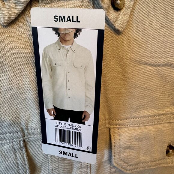 Lucky Brand‎ Men's Shirt Jacket Size Small Color Oatmeal Beige Outdoor Travel - Picture 5 of 11